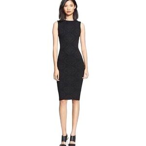 Alice & Olivia Penley Black Metallic Jacquard Knit Dress Originally $350.00